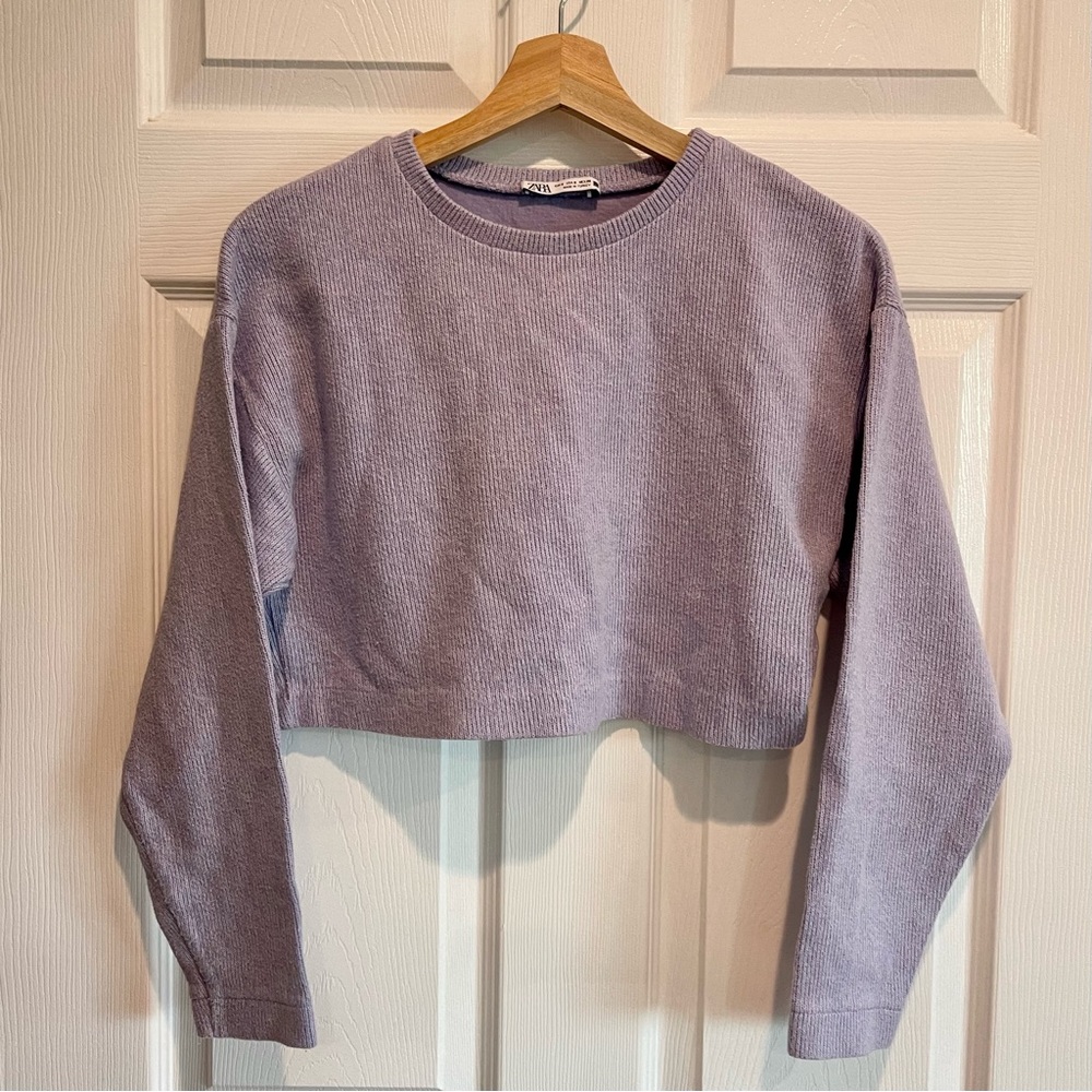Zara crop knit sweater